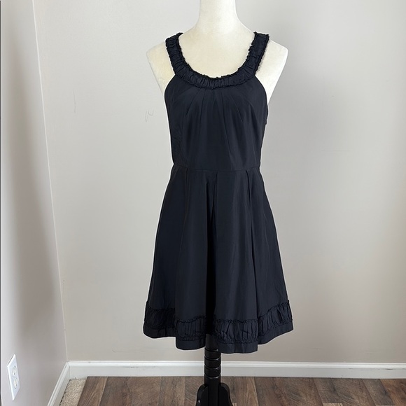 BHLDN x Quillaree Gens Du Monde Dress 100% Silk Black Size 4 - Picture 2 of 16